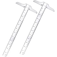 AFASOES 2 Pcs Regla en t Scrapbooking Regla t Plastico Escuadra t 12 Inch-30 cm Regla t Transparente para Dibujo Regla t…